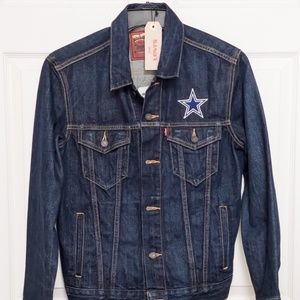 Levis Cowboys Denim Trucker Jacket Men's M NFL